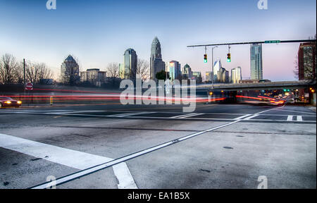 early morning in charlotte nc Stock Photo