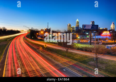 early morning in charlotte nc Stock Photo