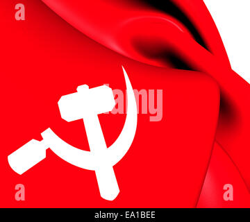 South Asian Communist Flag Stock Photo