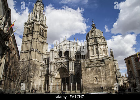 Toledo Cathedral facade, spanish church Stock Photo