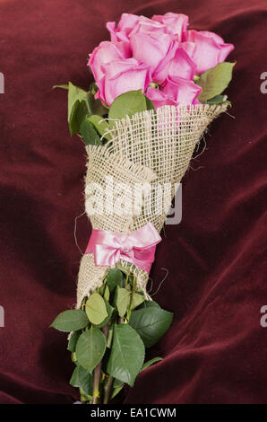 romantic bouquet of Ecuadorian pink roses Stock Photo