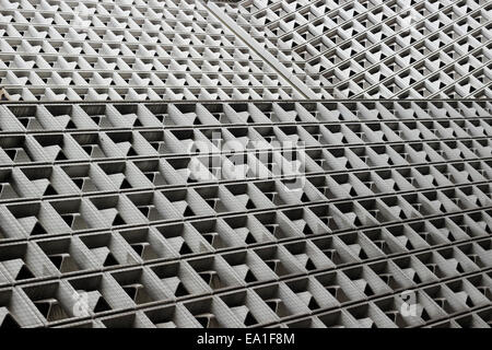 Abstract architectural structure consisting of square cells Stock Photo
