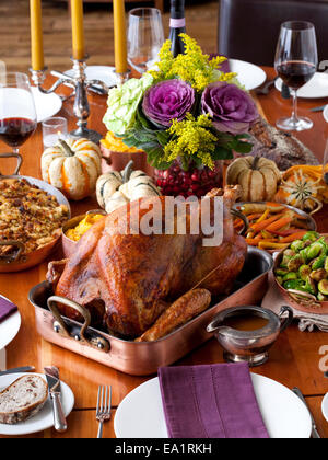 New York, NY  Chef Tom Colicchio prepares a Thanksgiving meal at his restuarant Kraft. Stock Photo