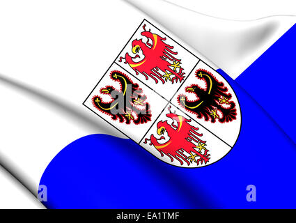 Flag of Trentino-Alto Adige Stock Photo