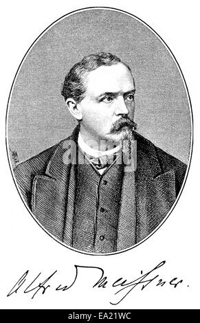 Alfred Meissner, 1822 - 1885, an Austrian writer, 1872, Portait von Alfred Meißner, 1822 - 1885, ein österreichischer Schriftste Stock Photo
