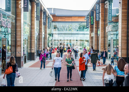 Whiteley Fareham shopping centre UK . A British Land PLC owned shopping centre shots include Stock Photo