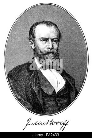 Julius Wolff, 1834 - 1910, German poet and writer, Portait von Julius Wolff,  1834  - 1910, ein deutscher Dichter und Schriftste Stock Photo