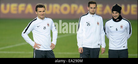 AC Sparta Praha defeat SK Slavia Prague in the Czech Soccer League match  played in Prague, Czech Republic on September 28, 2013. From left: Pavel  Kaderabek of Sparta, Martin Hurka of Slavia