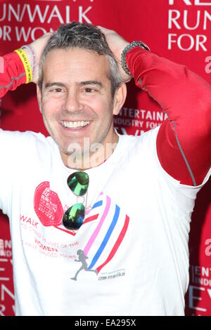 17th Annual EIF Revlon Run Walk for Women, hosted by Revlon Global Brand Ambassadors Emma Stone and Andy Cohen, kicks off in Times Square  Featuring: Andy Cohen Where: NYC, New York, United States When: 03 May 2014 Stock Photo