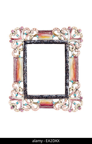 Decorative picture frame on white with clipping path Stock Photo