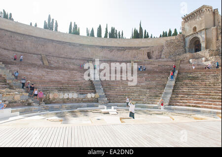 The Roman Theatre in Cartagena, Spain. Stock Photo