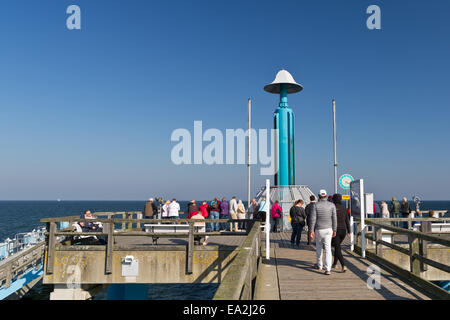 Rügen - Diving bell at the baltic sea resort Sellin pier - Mecklenburg-West Pomerania, Germany, Europe Stock Photo