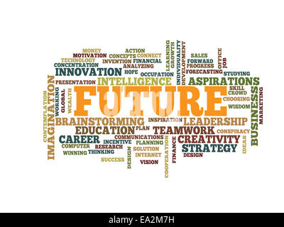 business future concept word cloud Stock Photo