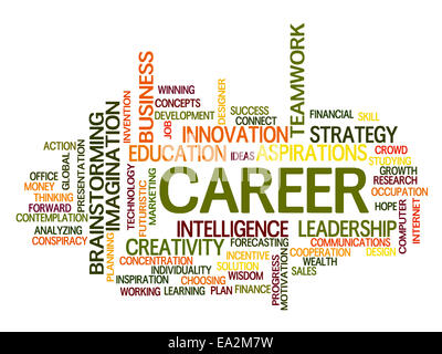 Career related words concept in word tag cloud Stock Photo