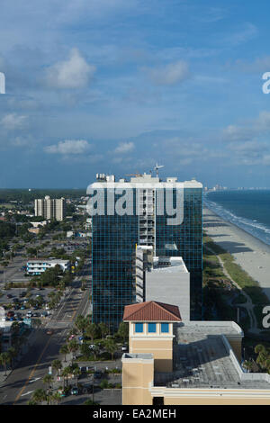 Aerial view downtown Myrtle Beach, South Carolina. Stock Photo