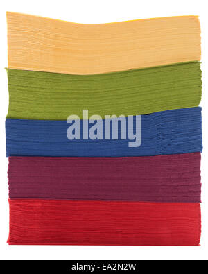 Pile of colorful napkins Stock Photo