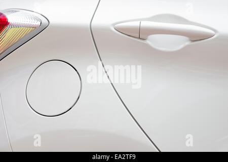 door and petrol cap cover and light of a car Stock Photo