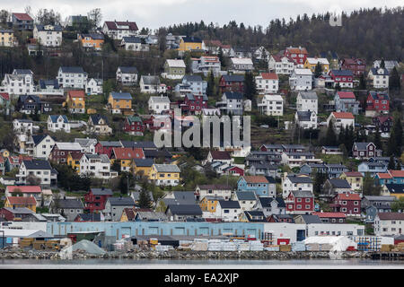 View of the harbor in Tromso, known as the Gateway to the Arctic, Norway, Scandinavia, Europe Stock Photo