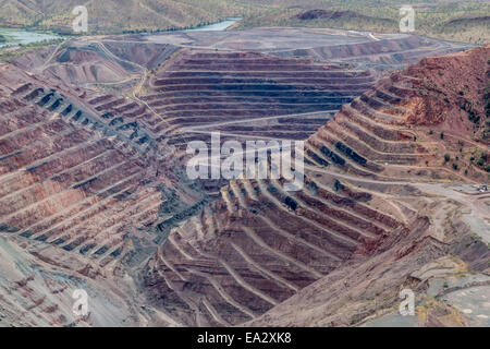 Aerial view of the Argyle Diamond mine, Kimberley, Western Australia, Australia, Pacific Stock Photo