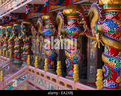 Chinese temple art in Ang Sila, temple also known as Wihan Thep Sathit Phra Kitti Chaloem