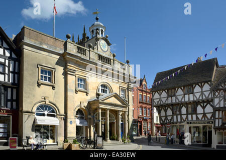 The Butter Cross, built in 1744, formerly the town's buttermarket, Broad Street, Ludlow, Shropshire, England, UK. Europe Stock Photo