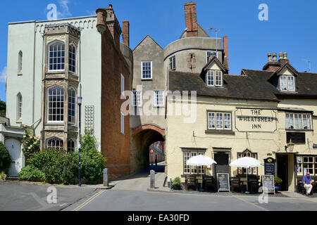 The 13th century Broad Gate, the only surviving medieval gate, Ludlow, Shropshire, England, United Kingdom. Europe Stock Photo