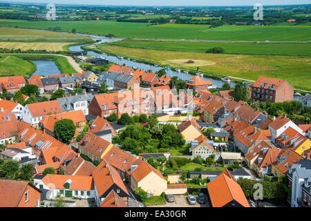 View over Ribe, Denmark's oldest surviving city, Jutland, Denmark, Scandinavia, Europe Stock Photo