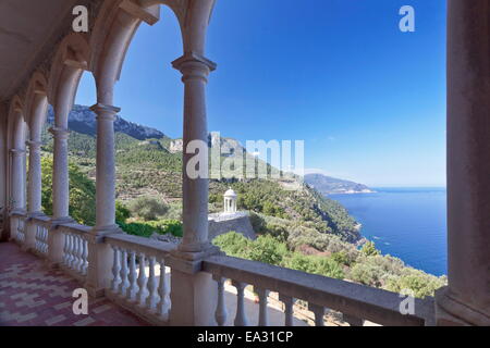 Former Ludwig Salvator estate Son Marroig, Deia, Sierra de Tramuntana, Majorca, Balearic Islands, Spain, Mediterranean Stock Photo