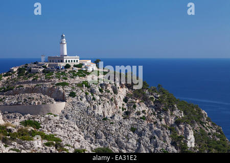 Lighthouse at Cap de Formentor, Majorca (Mallorca), Balearic Islands, Spain, Mediterranean, Europe Stock Photo