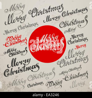 Merry Christmas Vector Calligraphic Lettering Stock Photo