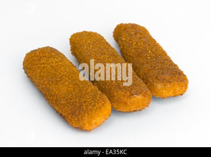 Fish fingers isolated on a white background Stock Photo