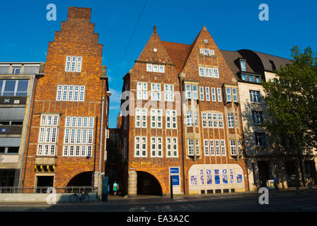 Robinson Crusoe house and Atlantis house, Böttcherstrasse street, Altstadt, old town, Bremen, Germany Stock Photo