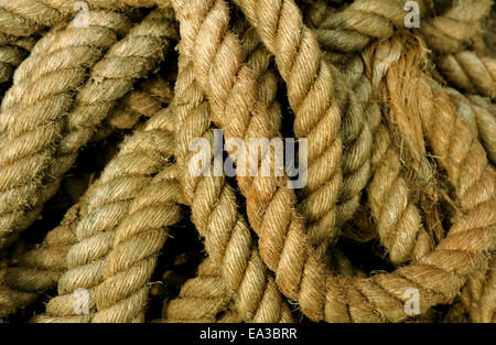 Rope used on fishing boats. Old fishing rope Stock Photo - Alamy