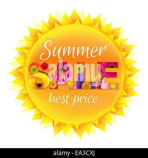 Colorful Sun Sale Poster Stock Photo