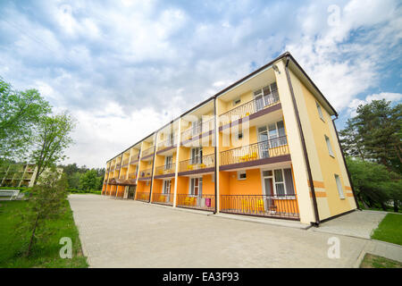 Modern hotel building, Minsk region, Belarus Stock Photo