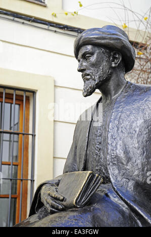 Statue of the Jewish scholar Moses Maimonides, Rabbi Mosheh Ben Maimon ...