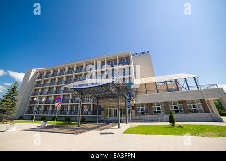 Modern hotel building, Minsk region, Belarus Stock Photo