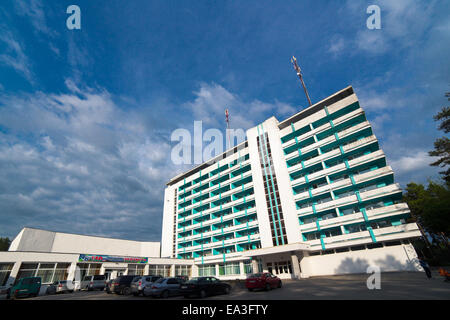 Modern hotel building, Minsk region, Belarus Stock Photo