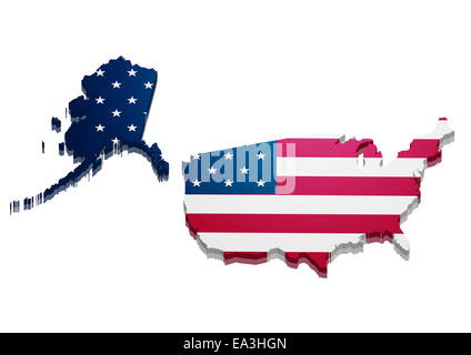 Map USA Stock Photo