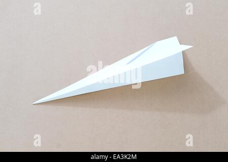 A close up shot of a paper plane Stock Photo