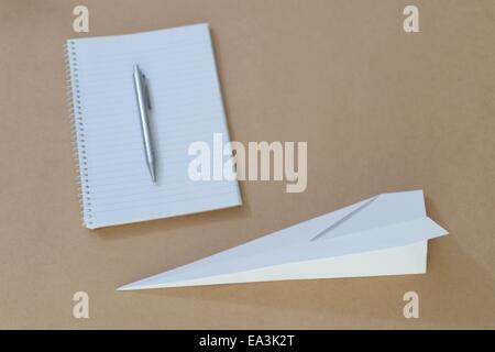 A close up shot of a paper plane Stock Photo