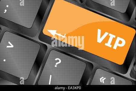 VIP written button keys on computer keyboard Stock Photo