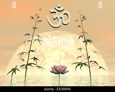 Zen aum - 3D render Stock Photo