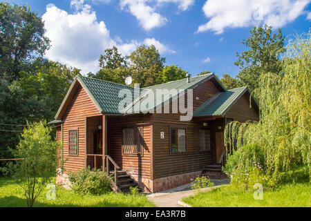 Wooden house, Tula region, Russia Stock Photo