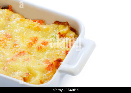 House lasagna with vegetables and sauce Stock Photo