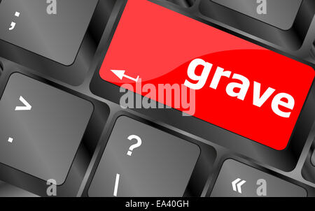 grave button on computer pc keyboard key Stock Photo