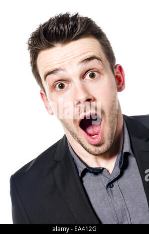 Portrait of amazed businessman Stock Photo