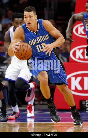 Orlando Magic forward Aaron Gordon (00) goes for a shot while defended ...