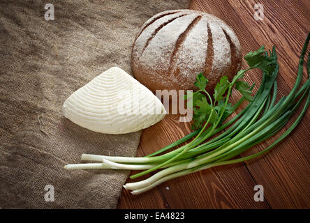 Country  cheese on a wooden table Stock Photo