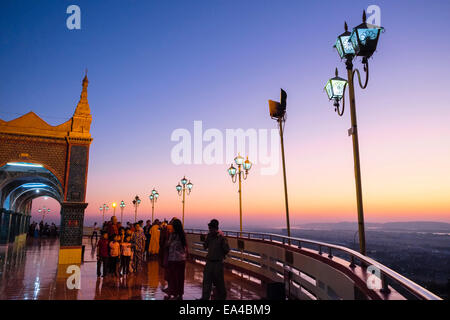 Sutaungpyei pagoda, Mandalay Hill, Mandalay, Myanmar, Asia Stock Photo